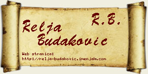 Relja Budaković vizit kartica
